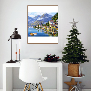 Bán Sỉ Tranh Thêu Chữ Thập Phong Cảnh Nông Thôn Tự Làm Thủ Công Hỗ Trợ Tùy Chỉnh Bộ Dụng Cụ Thêu Chữ Thập 11CT 30*40Cm MOQ Thấp - Product Image 2