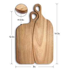 <b>Wooden</b> Cutting Board 9x12.3in Handle Kitchen Chopping <b>Block</b> Solid Wood Rectangle Shape - Product Image 1