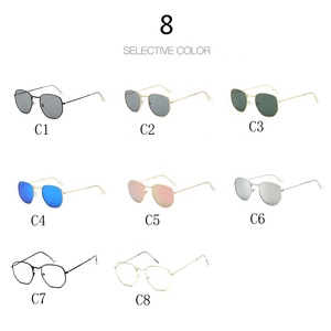 Unisex Neue Trend Runde Sonnenbrille Designer-Marke Farbige Quecksilber-Ozean-Film-Linse UV400-Schutz Sonnenschutz Metallrahmen - Product Image 3