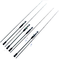 Canne à pêche au jigging à action lente, 1,5 section, pointe pleine, guides Fuji, en fibre de carbone légère, pour eau salée, pêche en mer, crevettes et snapper