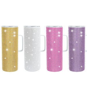 Élégant Bling éblouissant strass isolé diamant tasse thermos en acier inoxydable 20oz/30oz poignée de luxe Logo personnalisé Nouveau - Product Image 1