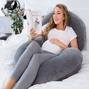 <span class=keywords><strong>Meilleur</strong></span> oreiller de <span class=keywords><strong>maternité</strong></span> en forme de C pour femmes enceintes Oreiller en tissu de velours pour femmes enceintes - Product Image 4