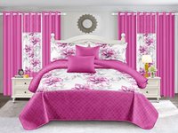 Style américain personnalisé 22pcs fleur plante couleur vive tournesol couette rideau ensemble de literie imprimé 3d