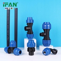 Raccord de compression agricole IFAN 20-110MM en PP, égal, PN16 PN20 PN25, pour tuyau HDPE, vanne d'eau, raccord PP