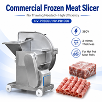 Mesin Pemotong Daging Beku Otomatis 200-600kg/jam Mesin Pemotong Gulungan Daging Stainless Steel untuk Hot Pot Daging Sapi Daging Kambing