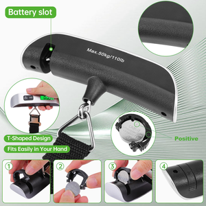 Portátil 50kg <span class=keywords><strong>Digital</strong></span> Eletrônico Manipulado Travel Bag Pendurado Escala Bagagem Escalas Cozinha Uso - Product Image 6