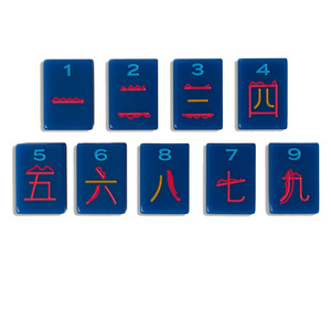 Prêt à expédier – Jeu de <span class=keywords><strong>Mahjong</strong></span> en acrylique bleu amiral, simple couche, 160 tuiles – Édition de luxe élégante pour adultes - Product Image 4