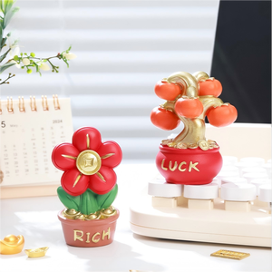 Figura de Resina LuckyTree, Adorno de Escritorio con Diseño de Amor, Relajación y Buena Suerte, Escultura de Bonsái de la Fortuna China, Logotipo Personalizado, Regalo Artesanal para el Hogar y las Fiestas - Product Image 4