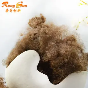 رونغشنغ شغل قطن قطيفة القطن دمية دمية على شكل حيوان من ألياف القطن