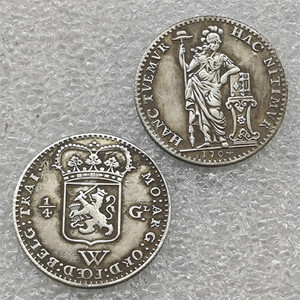 1704 Países Bajos, Indias Occidentales (República Holandesa) 1/4 Monedas conmemorativas de estilo antiguo, regalos, decoración del hogar - Product Image 1