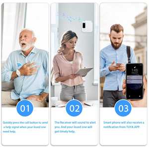 Pulsera de alarma de pánico Daytech Tuya Smart SOS con Wi-Fi volumen ajustable ABS duradero para el cuidado de ancianos monitoreo remoto - Product Image 6