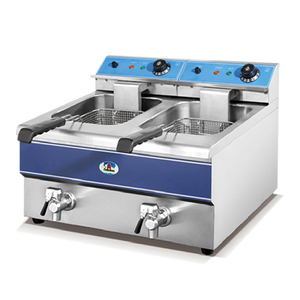 高品質業務用二槽式電気フライヤー（ポテトチップス用） - Product Image 2