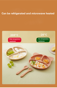 Juego de alimentación de destete con logotipo personalizado, babero, plato, cuenco, cuchara, vajilla de silicona, productos para bebés, juego de alimentación de bebé de silicona para comer para niños - Product Image 6