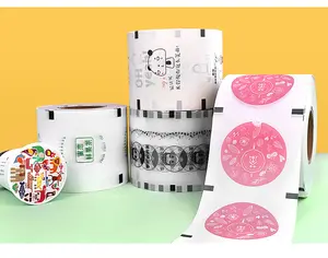 魔术厂家价格定制高品质奶茶封口机用花式卷膜塑料盖