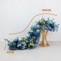 Boules de fleurs artificielles bleues pour table de mariage, bouquets de mariage en gros, décoration de table de mariage et boules de fleurs artificielles
