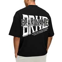 T-shirt unisexe streetwear 100% coton, logo personnalisé, épaules tombantes, impression graphique, t-shirts de haute qualité, t-shirt ample et boxy pour homme
