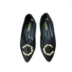 <span class=keywords><strong>Scarpe</strong></span> Basse da Donna <span class=keywords><strong>con</strong></span> Punta Affusolata, <span class=keywords><strong>con</strong></span> <span class=keywords><strong>Fibbia</strong></span> in Metallo e Strass, <span class=keywords><strong>Ballerine</strong></span> Casual Slip-on per Uso Quotidiano - Product Image 1