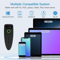 Lecteur de codes-barres sans fil portable W7 C60, mini scanner 1D 2D QR 3-en-1, offre spéciale