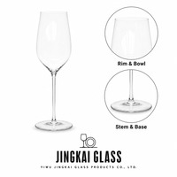 Verre à vin blanc de 666 ml, verre à pied, sans plomb, verre à boire, logo personnalisé, OEM, vente en gros, directement de l'usine