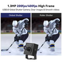 Caméra industrielle à obturateur global haute vitesse USB3.0 400 ips Objectif 6 mm 60 degrés Sans distorsion UVC Plug and Play Mini caméra PC