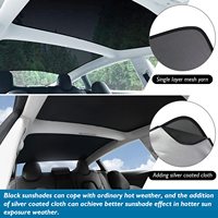 Pare-soleil de toit pliable fendu pour Tesla modèle 3 demi-lucarne avant et arrière toit ouvrant pare-soleil isolation thermique rideau de pare-brise
