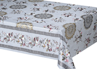 Nappe carrée moderne en PVC, motif floral gaufré imprimé or, lavable, résistante à l'huile et à l'eau, facile à nettoyer, personnalisable, vente en gros