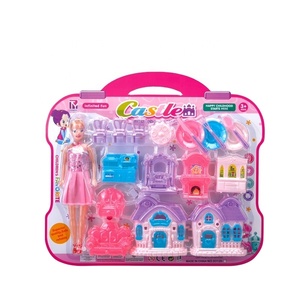 Mini meubles en plastique avec maison de poupée, cuisine heureuse, ensemble de jeu pour enfants, éducation précoce, offre spéciale - Product Image 1