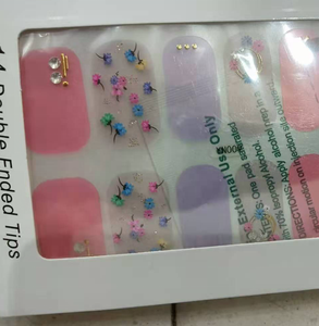 Vente en gros Non-toxique 100% vrai vernis à ongles bandes autocollant strass bâton-on manucure décoration vernis <span class=keywords><strong>Patch</strong></span> enveloppes autocollant - Product Image 5