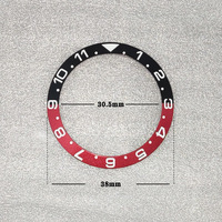 Pièces de montre de 38mm en gros de haute qualité Insert de lunette en céramique de montre personnalisée pour boîtier de montre Rlx Ghost 40mm