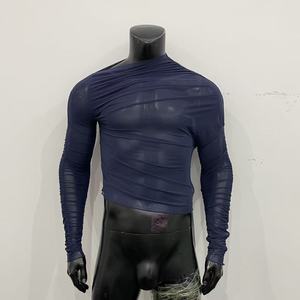 Camiseta de Manga Larga para <span class=keywords><strong>Hombre</strong></span>, Estilo Nuevo y de la Mejor Calidad, Ligeramente Transparente, Sexy, de Malla Transpirable, para Hombres <span class=keywords><strong>Gay</strong></span> - Product Image 2