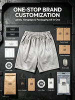 Shorts de survêtement vintage délavés à effet peinture éclaboussée pour hommes, en molleton bouclette, avec logo personnalisé, OEM, marque privée pour les marques de streetwear américaines et européennes, vente en gros