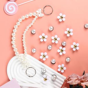 Dijes para bolso Bogg Flores decorativas Perlas y juego de cadenas para bolso de mano de goma para bolsos de playa simplemente sureños Decoración ostentosa - Product Image 3