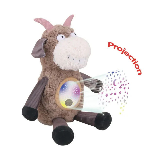 Mainan anak, proyeksi binatang listrik menenangkan dengan musik boneka & mainan mewah hewan