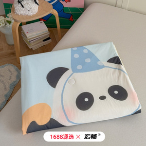 Hello Panda Kids Summer Quilt 2.5-3 Jin Reactive Printing Cooling Duvet <b>Large</b> Square Type For Children Over 4 Years - Product Image 4
