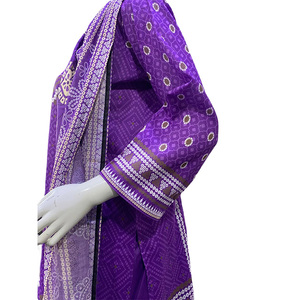 Elegant Stitched Light Purple Women Lawn Suit – Premium 3 Piece Embroidered Cotton Lawn Suit for Summer Wear - Product Image 2