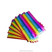 Décoration artisanale DIY colorée, dorure, décoration avec feuille d'or, impression par transfert sur matériau PET, artisanat artistique, papiers en feuille d'argent