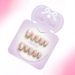 <span class=keywords><strong>Faux</strong></span> <span class=keywords><strong>ongles</strong></span> carrés courts effet œil de chat ultra fins de luxe en ABS, réutilisables, à presser, pour doigts, couverture complète, vente en gros, faits à la main - Product Image 6