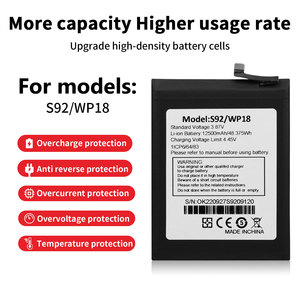 Venta al por mayor S92 <span class=keywords><strong>12500mAh</strong></span>/48.375WH 3,87 V Reemplazo de la batería de litio para <span class=keywords><strong>Oukitel</strong></span> S92/<span class=keywords><strong>WP18</strong></span> Productos de uso de teléfonos celulares de la <span class=keywords><strong>WP18</strong></span>-PRO - Product Image 5