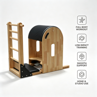Baril d'escalade en bois de chêne MJD, machine de Pilates Reformer de haute qualité, idéale pour les séances de Pilates et de yoga.