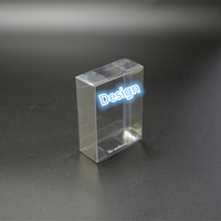 Boîte d'emballage pliable en plastique transparente PET, écologique, personnalisée pour café et boissons, avec impression couleur et estampage à chaud mat