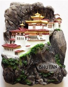 Imán de Resina 3D para Refrigerador con Diseño de Monasterio del Sur de Asia, Recuerdo de Buitán, Accesorios para el Hogar, Método de Empaque - Product Image 1