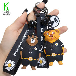 Porte-clés chaussures en PVC souple, 1 pièce, pendentifs de décoration pour clés de <span class=keywords><strong>Police</strong></span>, Lion, ours, tigre, pâquerettes, sac d'école, accessoires de Promotion - Product Image 3