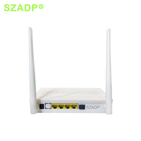 Módem Óptico GPON EPON con Doble Antena WiFi ONU 1GE+3FE+VOIP, Equipo de Red de Banda Ancha de Fibra Óptica FTTH