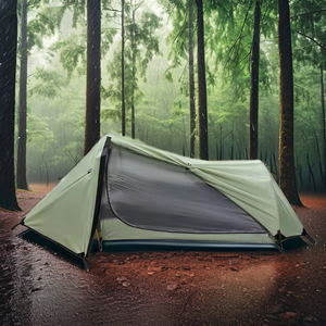 <span class=keywords><strong>Tente</strong></span> <span class=keywords><strong>tunnel</strong></span> étanche portable pour 2 personnes pour le camping en plein air poteaux en fibre de verre en aluminium coupe-vent en tissu de <span class=keywords><strong>coton</strong></span> - Product Image 5