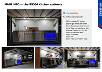 Cuisine Extérieure Modulaire en Acier Inoxydable 304 avec Abri Démontable et Barbecue