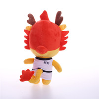 Peluche super douce de 35 cm avec logo brodé Kung Fu chinois, petit dragon, jouet anti-stress unisexe
