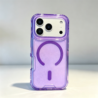 Nouvelle coque de téléphone magnétique couleur cerise scintillante pour iPhone 18 Pro Max, protection de l'appareil photo, coque de téléphone pour iPhone 17 16 Pro Max