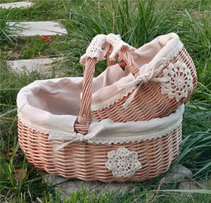 wholesale rattan basket for food willow picnic rattan basket storage and for Earster whatsapp +84778430826