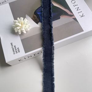 Pita Denim desainer buatan tangan dengan Spool rantai rumbai kain berjumbai untuk tas kain dan topi istilah renda baru - Product Image 5