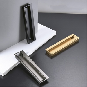 Poignées encastrées en alliage de zinc pour armoires, tiroirs, placards, usage hôtelier - Design moderne, installation facile - Product Image 2